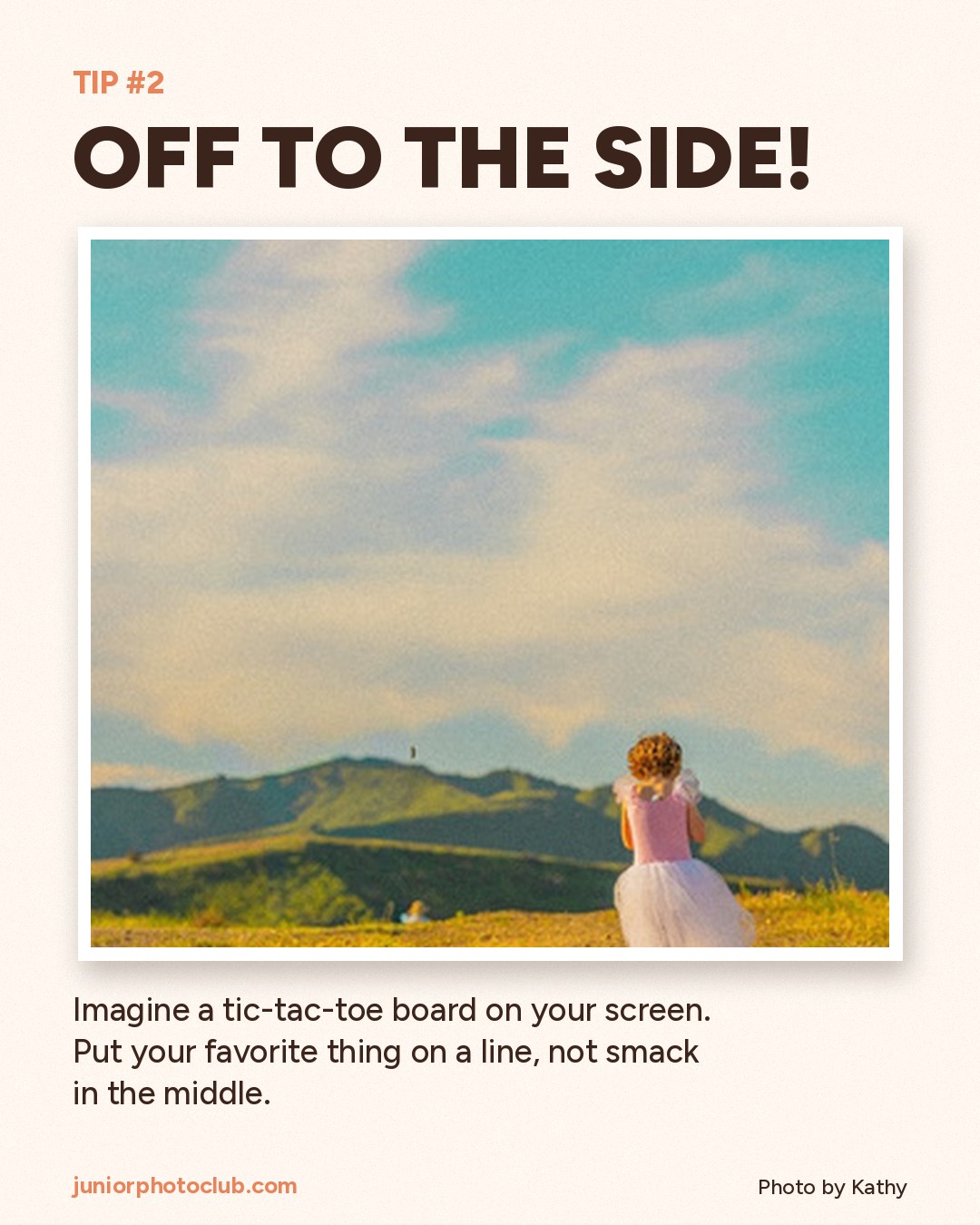 Photo tip 2: Off to the side
